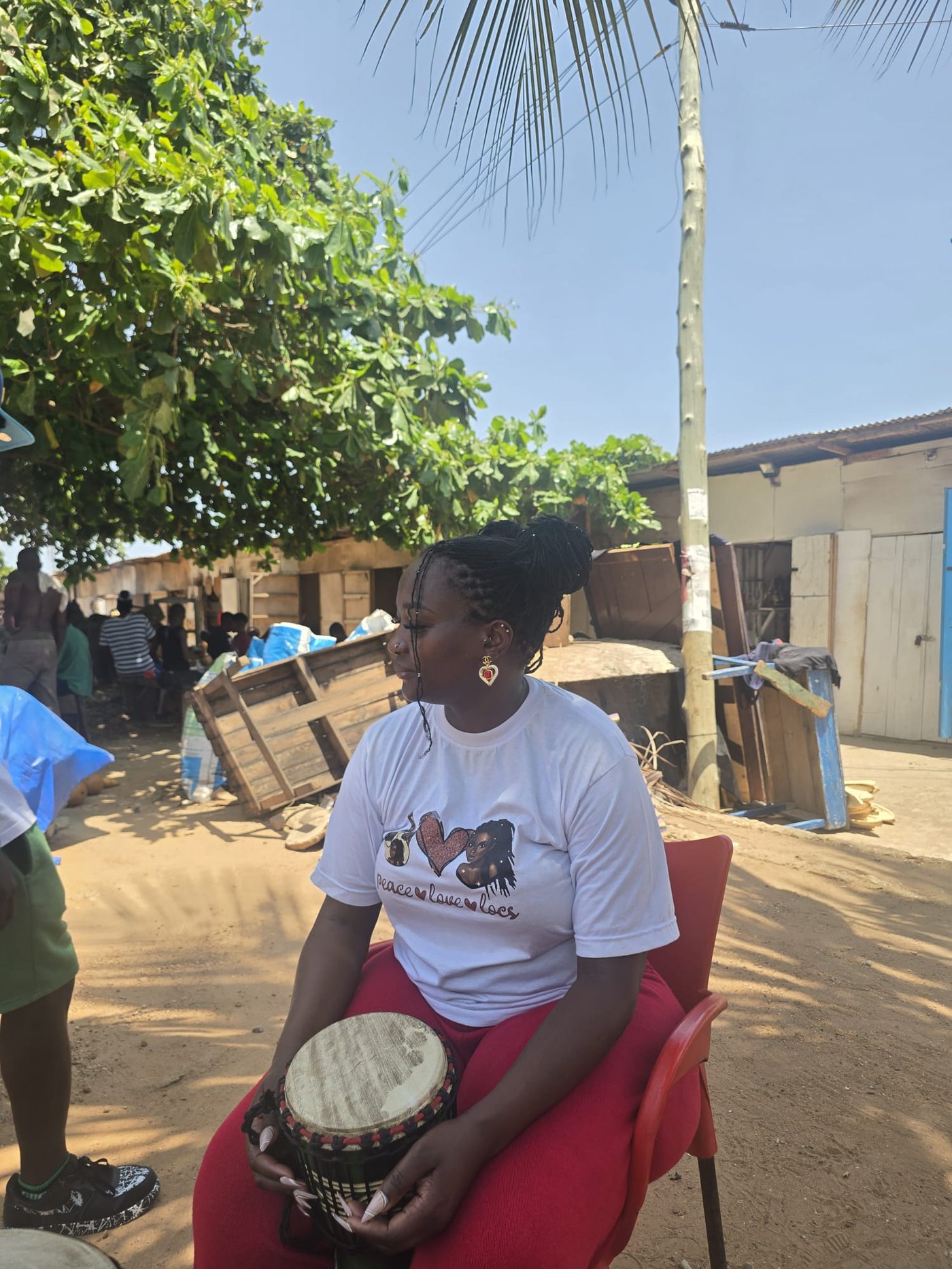 Loreta Waziri exploring a market in Ghana
