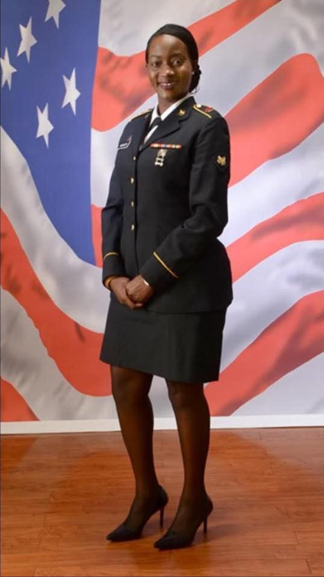 Loreta Waziri in U.S. Army dress uniform